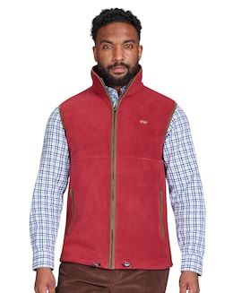 Raging Bull Fleece Gilet Burgundy