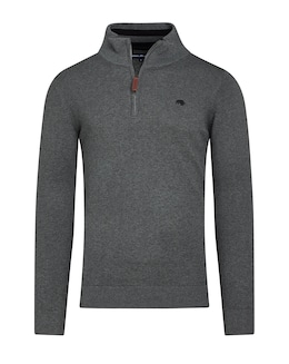 Raging Bull Classic Quarter Zip Knit Charcoal