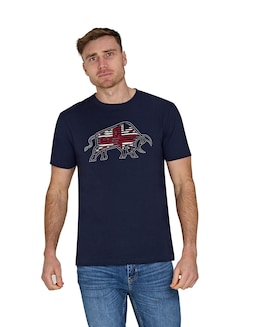 Raging Bull Slash Bull T-Shirt Navy
