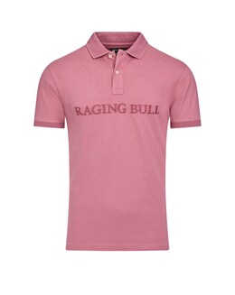 Raging Bull Tonal Embroidered Pique Polo Rose