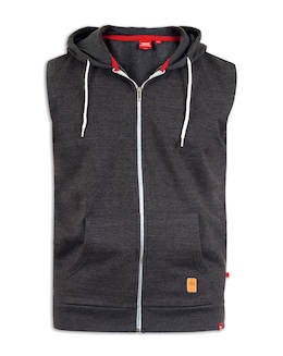 D555 Blake Sleeveless Zip Through Hoody