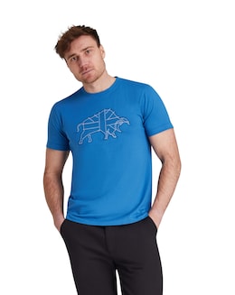 Raging Bull Stitch Embroidery Bull T-Shirt Teal