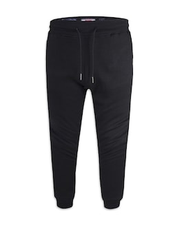 D555 Brandon Black Cuffed Jogger With Side And Back Pockets