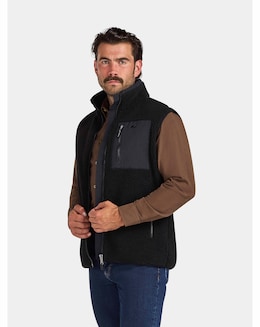 Raging Bull Heavy Borg Fleece Gilet Black