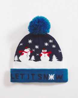 Snowman Light Up Xmas Hat