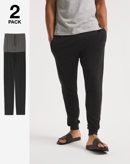 Pack 2 Open Hem Jersey Lounge Bottoms