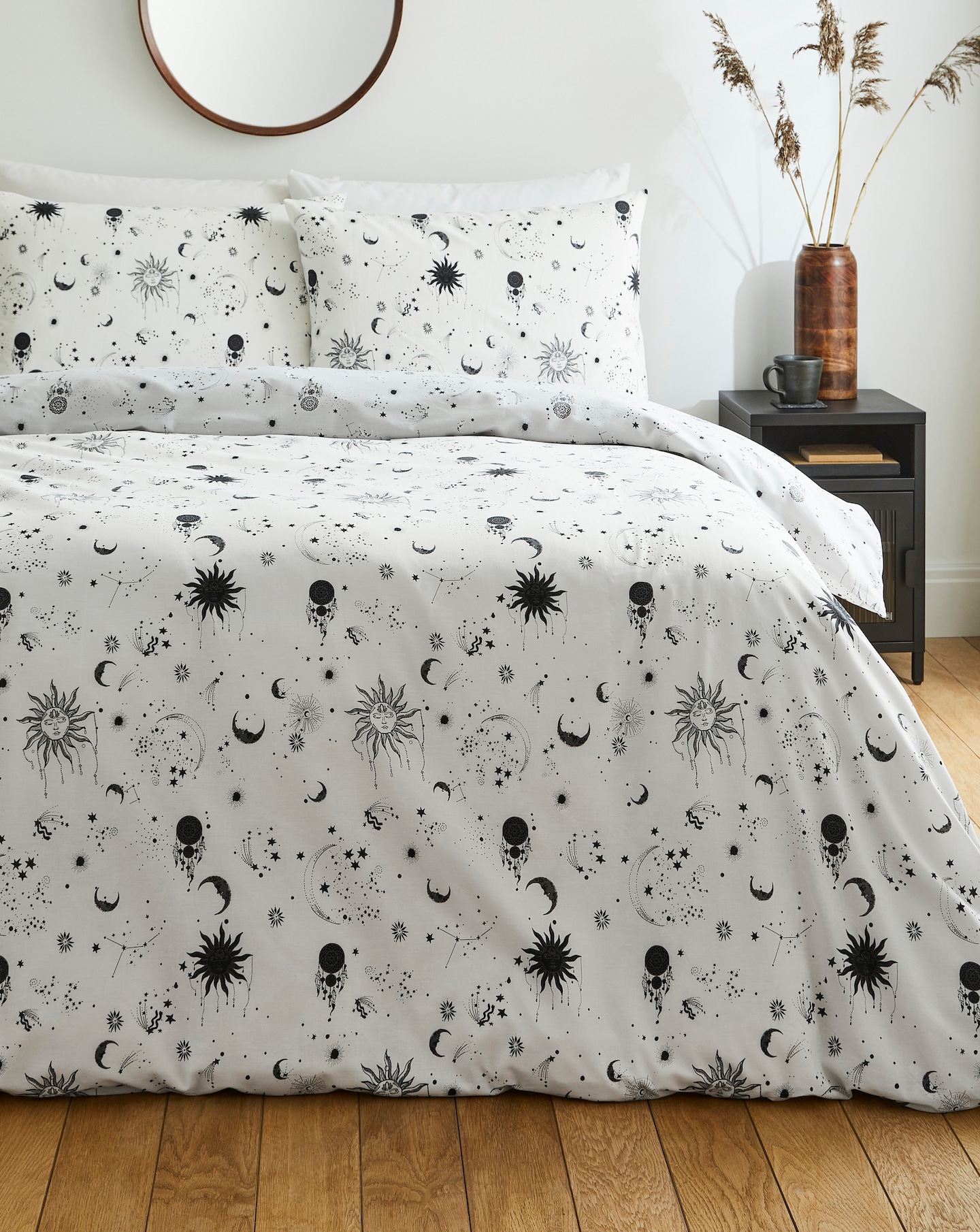 Moon & Stars Grey Duvet Set