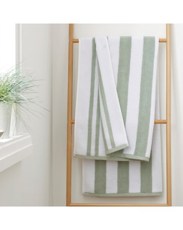 Bianca Reversible Stripe Jacquard Towels