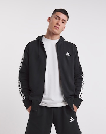 adidas Essentials 3 Stripes Hoodie | Jacamo