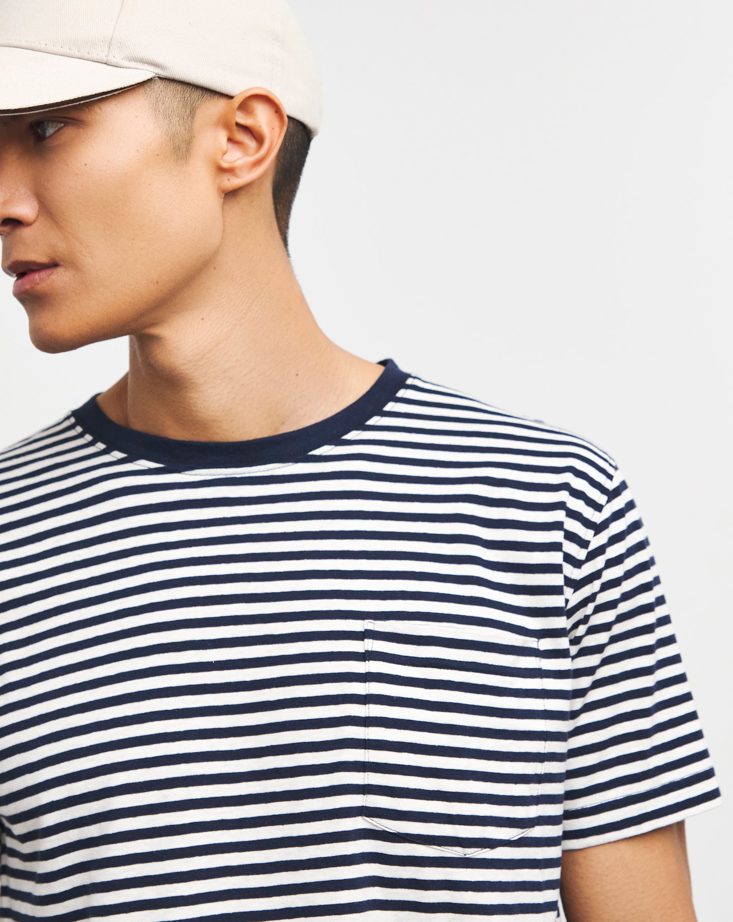 Armor Lux Striped Pocket T-Shirt - Navy