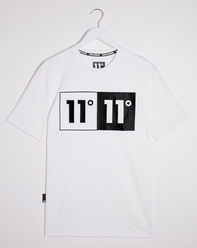 11 Degrees Box Graphic T-Shirt - Coconut