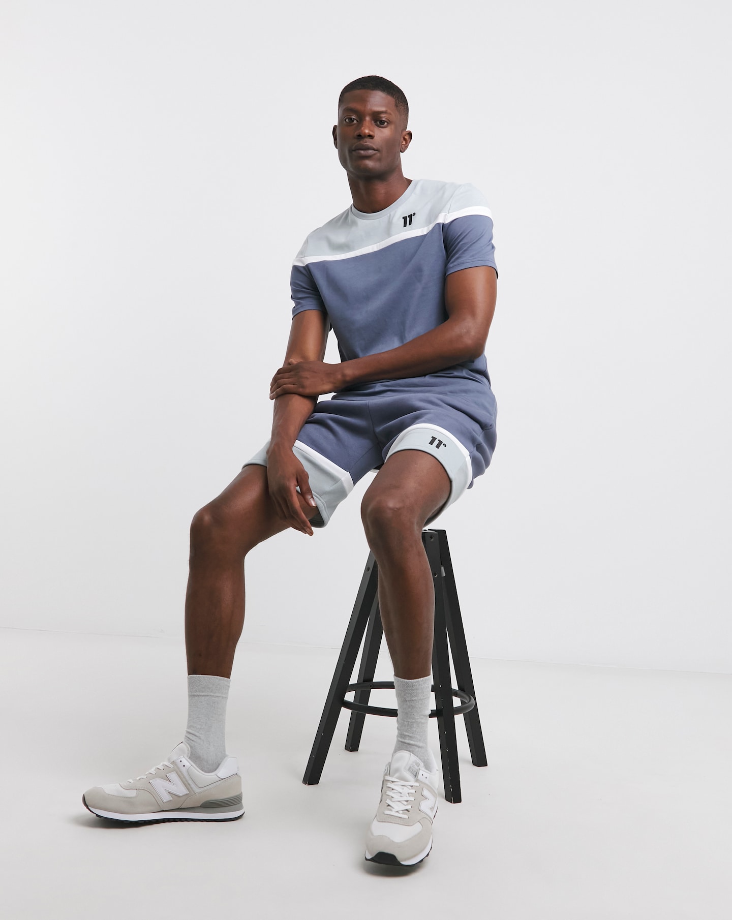 11 Degrees Contrast Panel T-Shirt