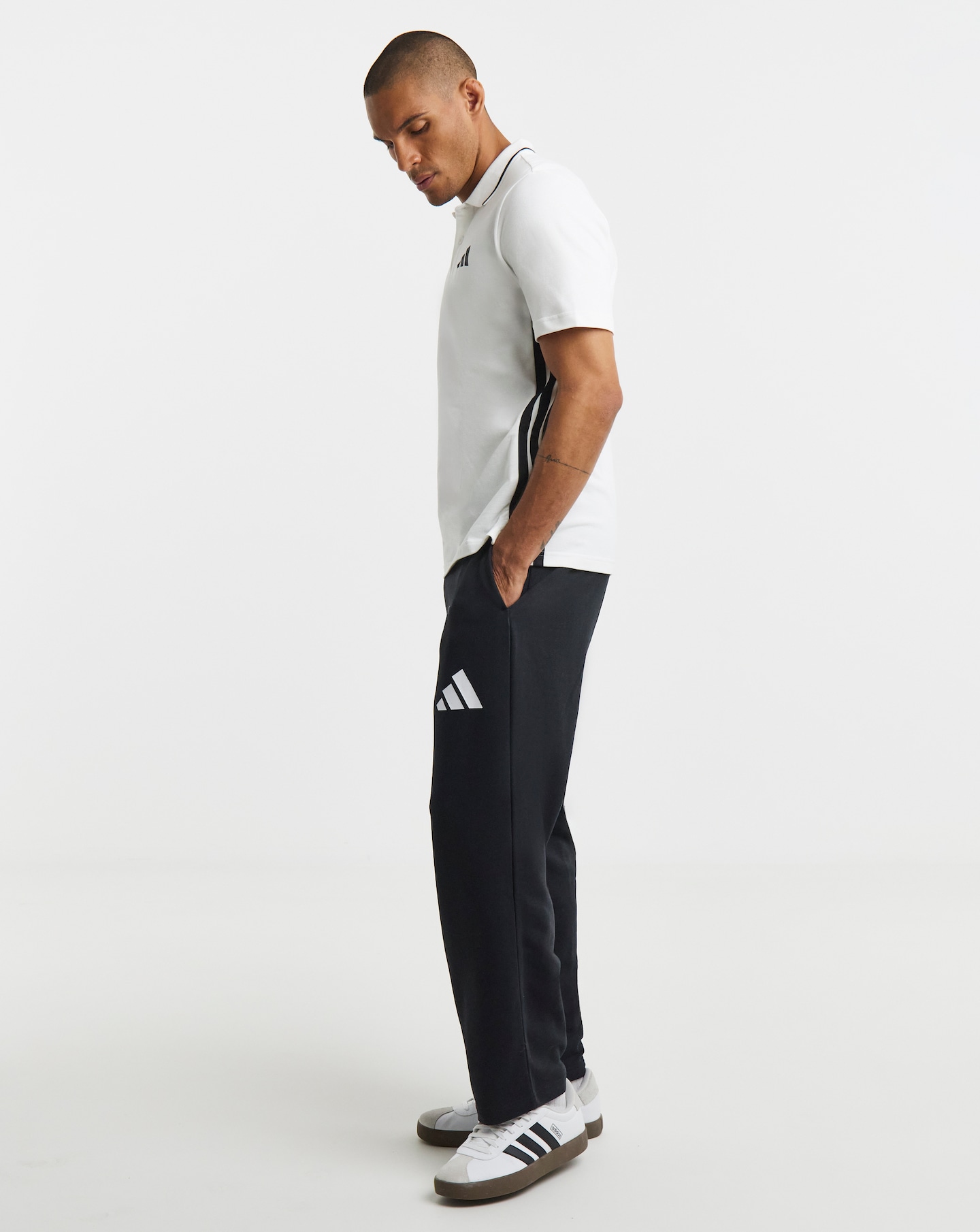 adidas French Terry Wide Pants - Black