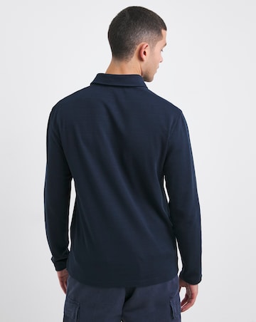 Armor Lux Long Sleeve Jersey Polo - Navy