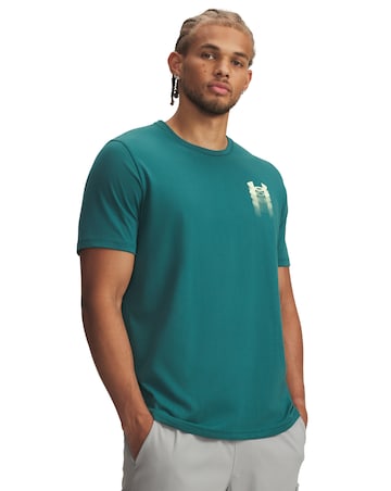 Under Armour Back Print Large Blur Logo T-Shirt