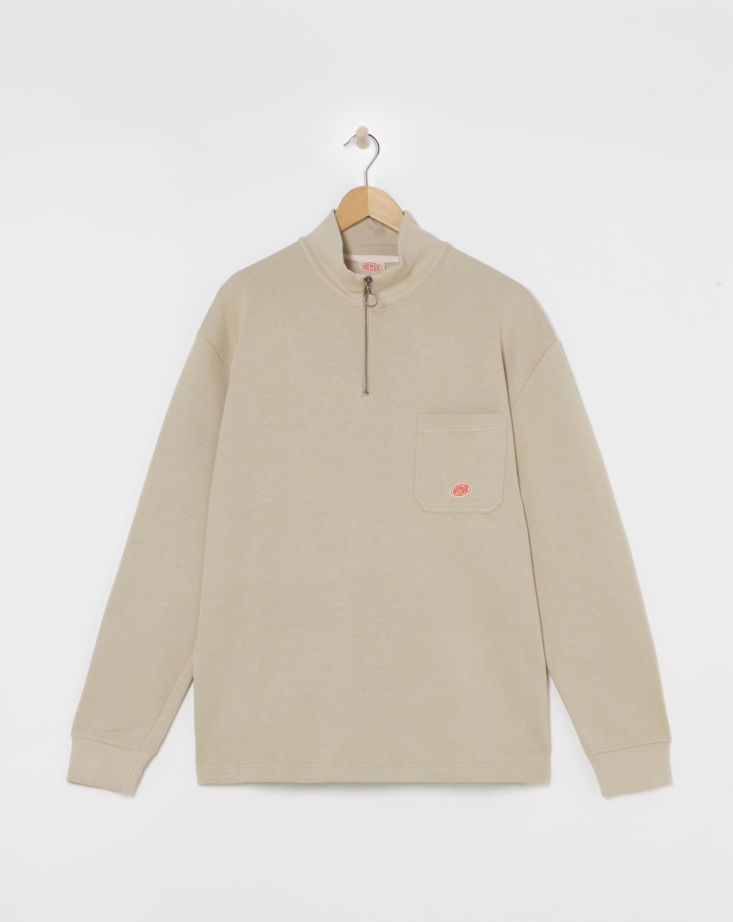 Armor Lux 1/4 Zip Sweatshirt - Sand