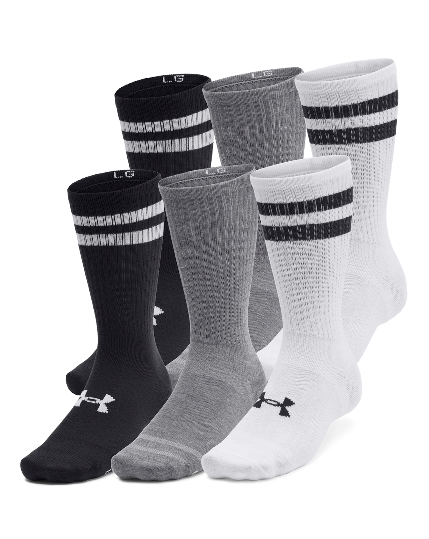 New In - Under Armour Essential 6 Pack Crew Socks