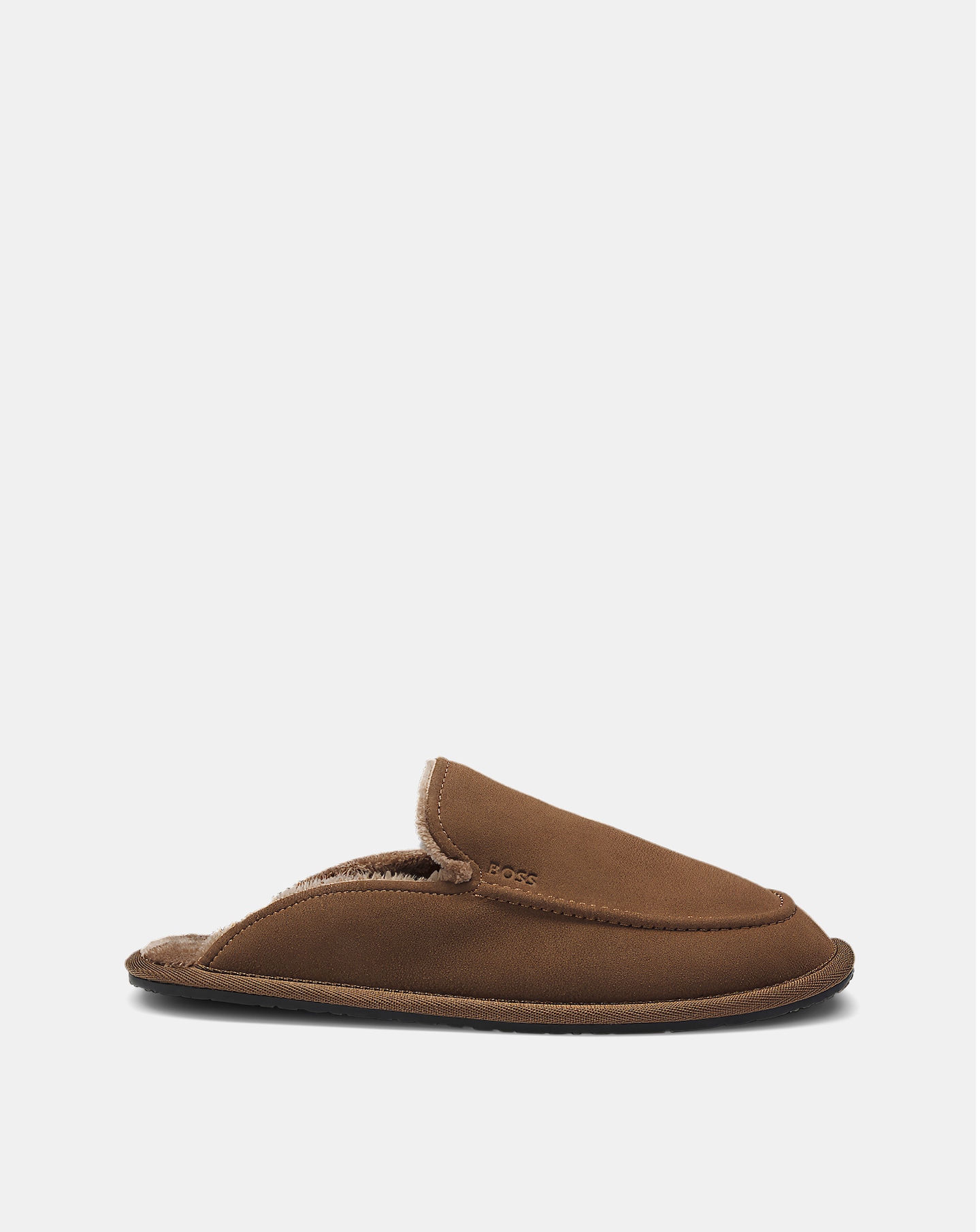 BOSS Lined Muled Slipper - Dark Brown