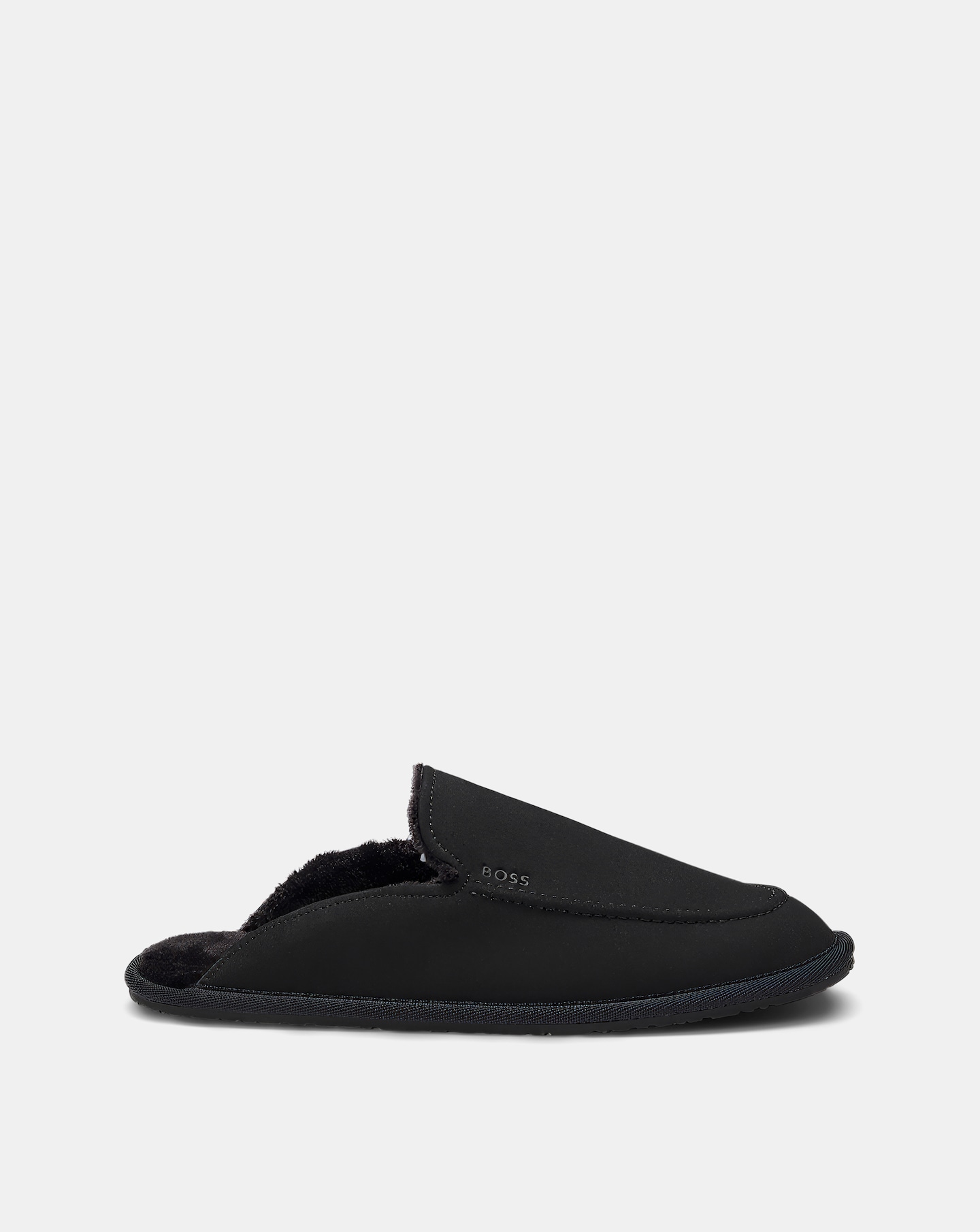 New In - BOSS Lined Muled Slipper - Black