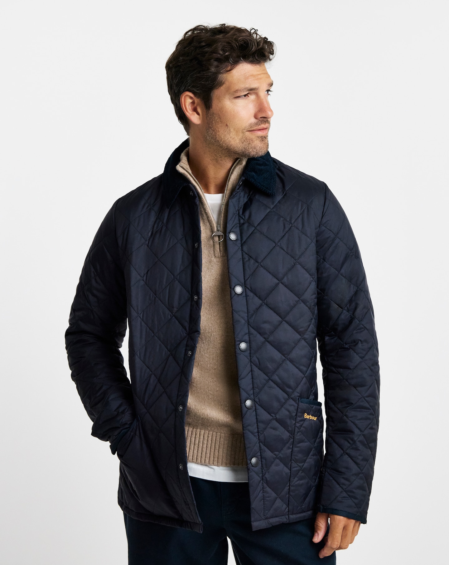 Barbour Heritage Quilted Jacket - Navy