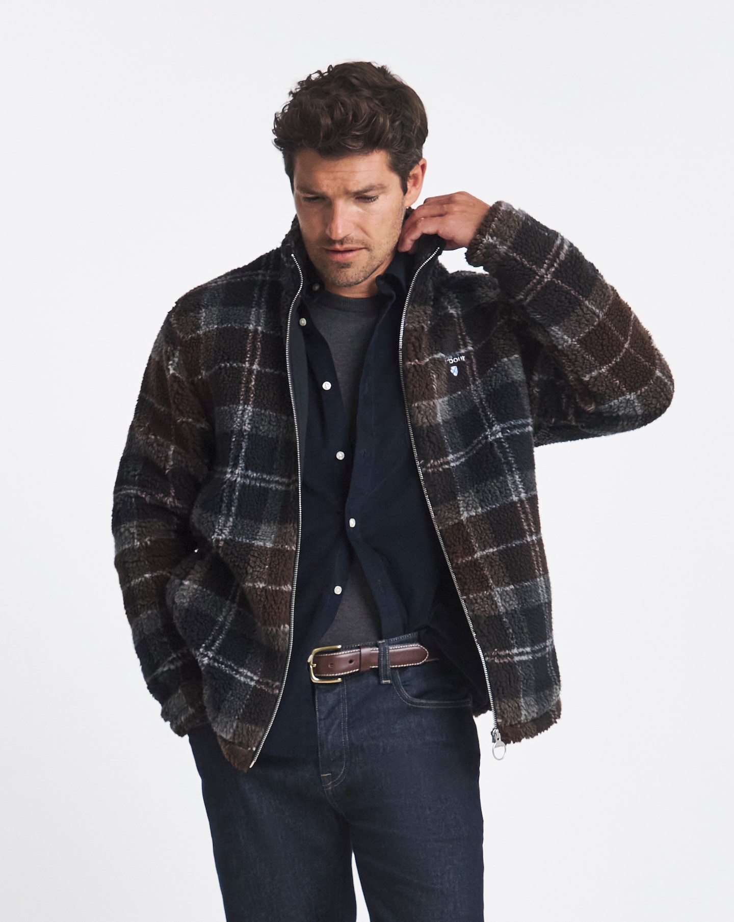 Barbour Tartan Fleece Zip Through