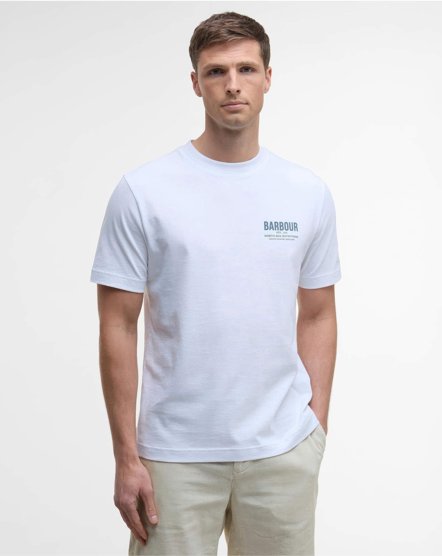 New In - Barbour Relaxed Souter T-Shirt - White