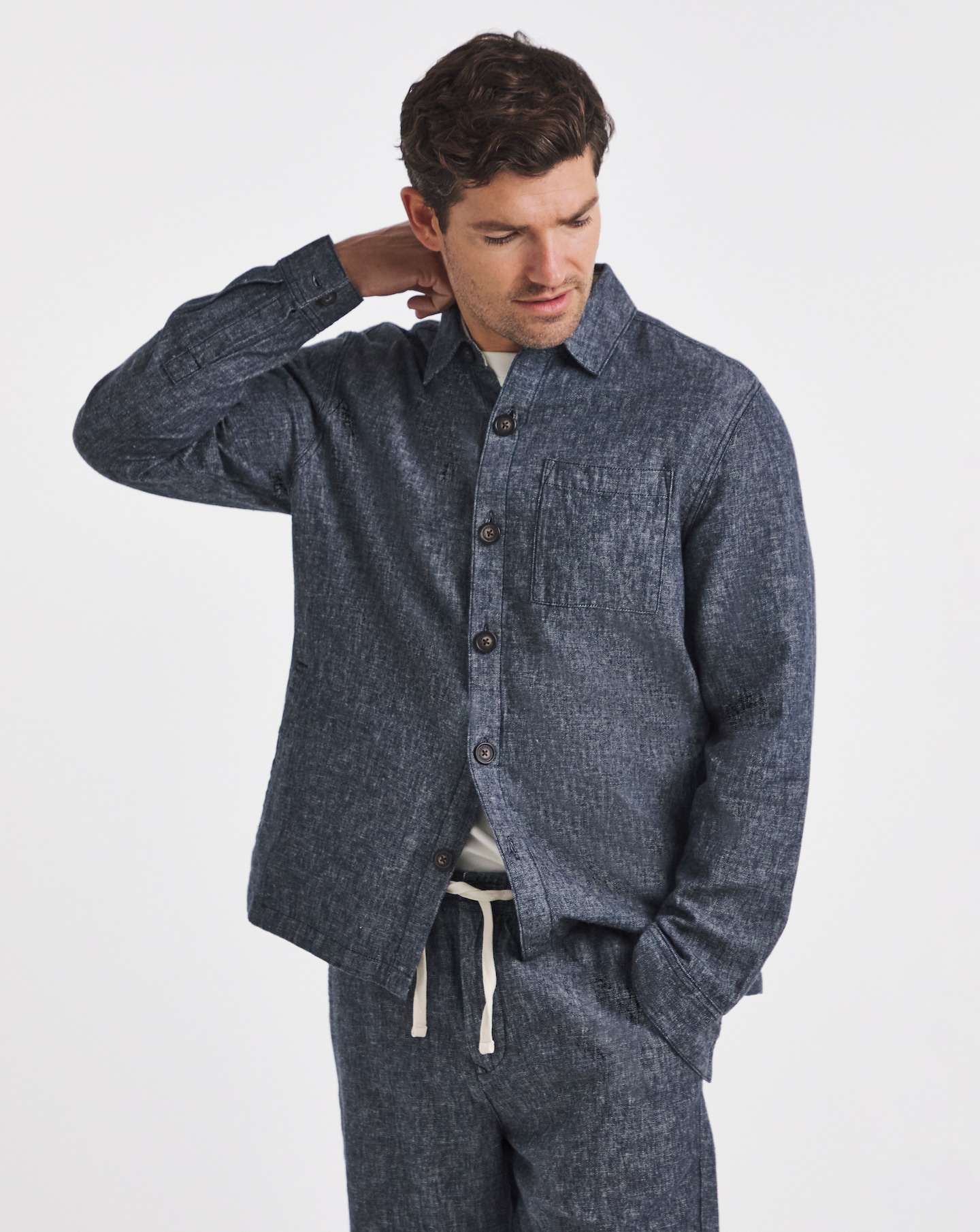 New In - Barbour Stillwater Linen Blend Overshirt