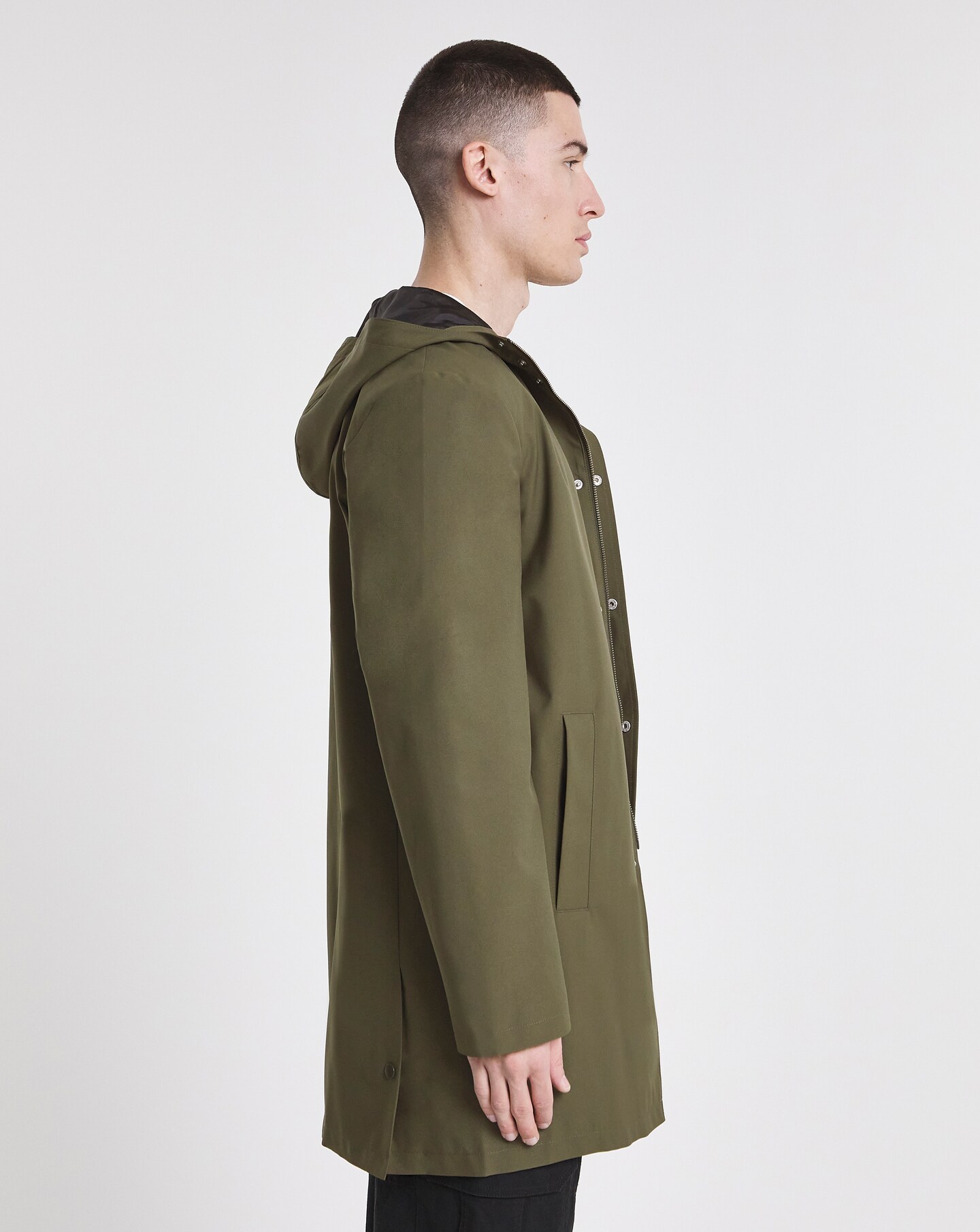 Khaki Lightweight Hooded Parka Jacket Jacamo