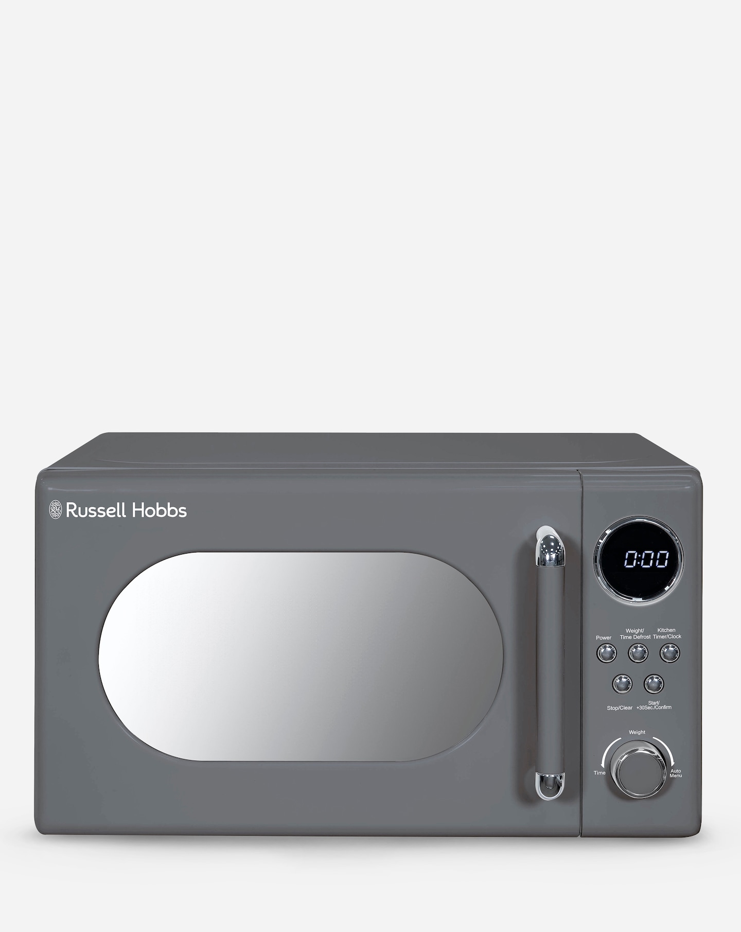 New In - Russell Hobbs Grey Digital Microwave