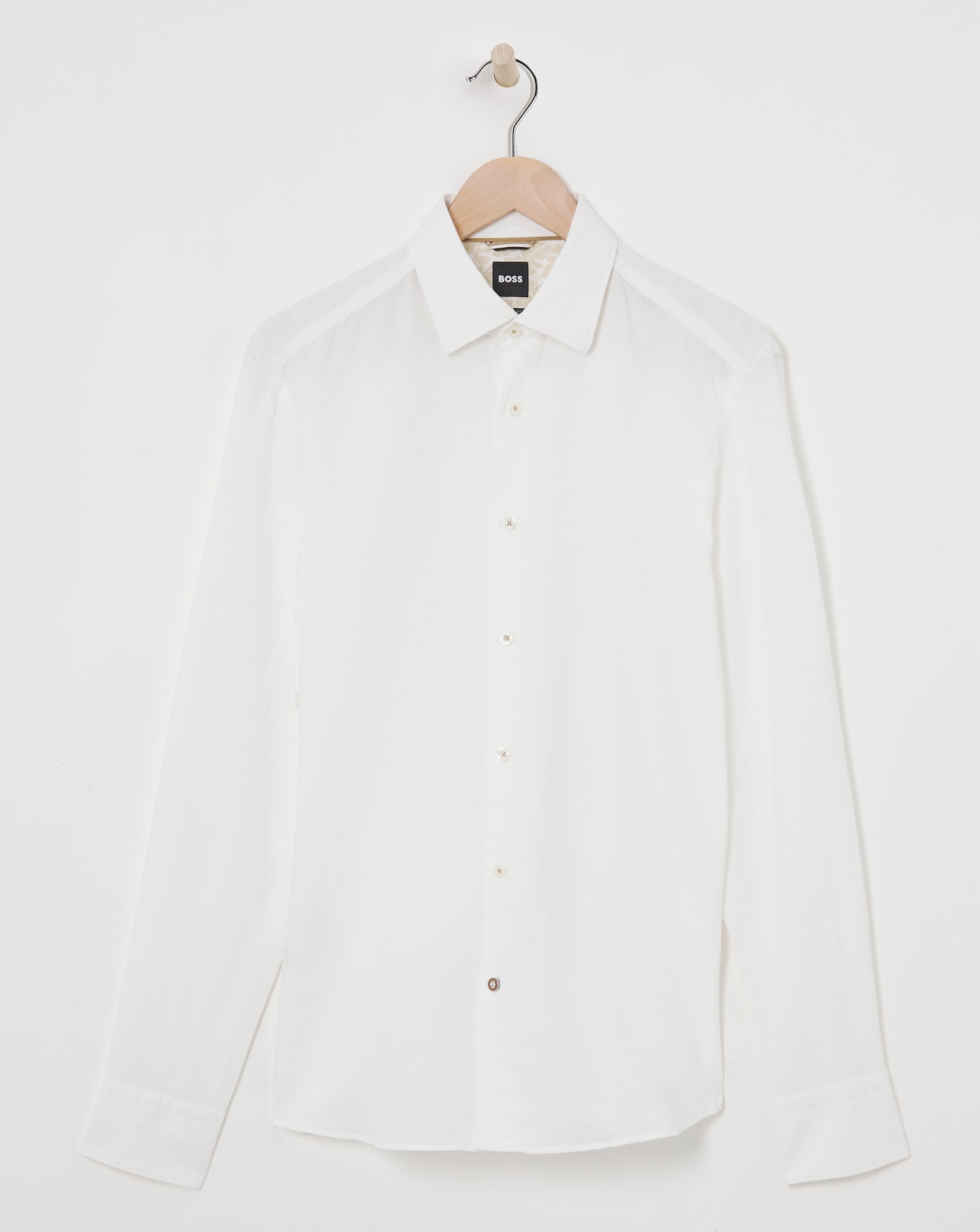 BOSS Linen Mix White Shirt