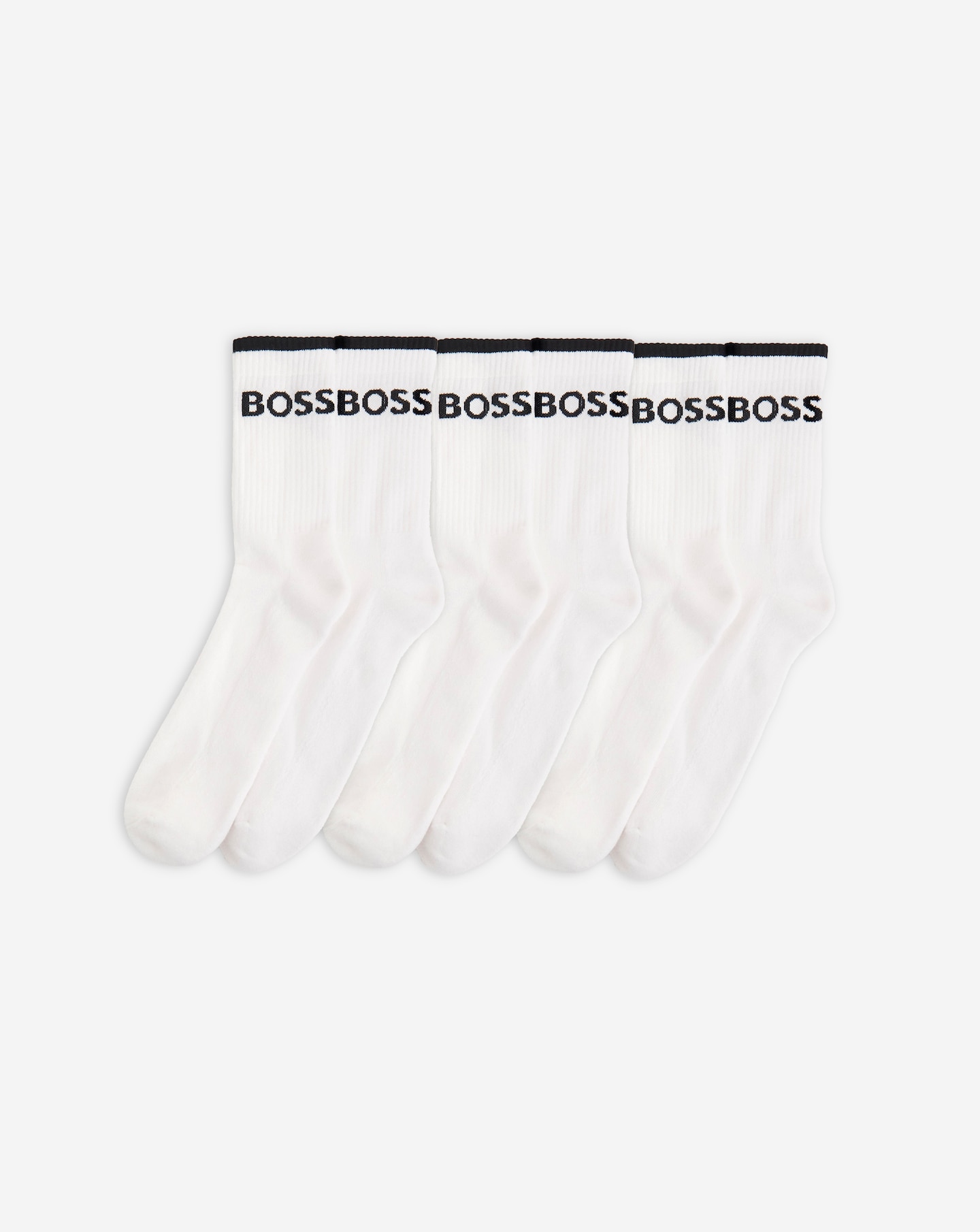 BOSS 6 Pack White Sports Socks