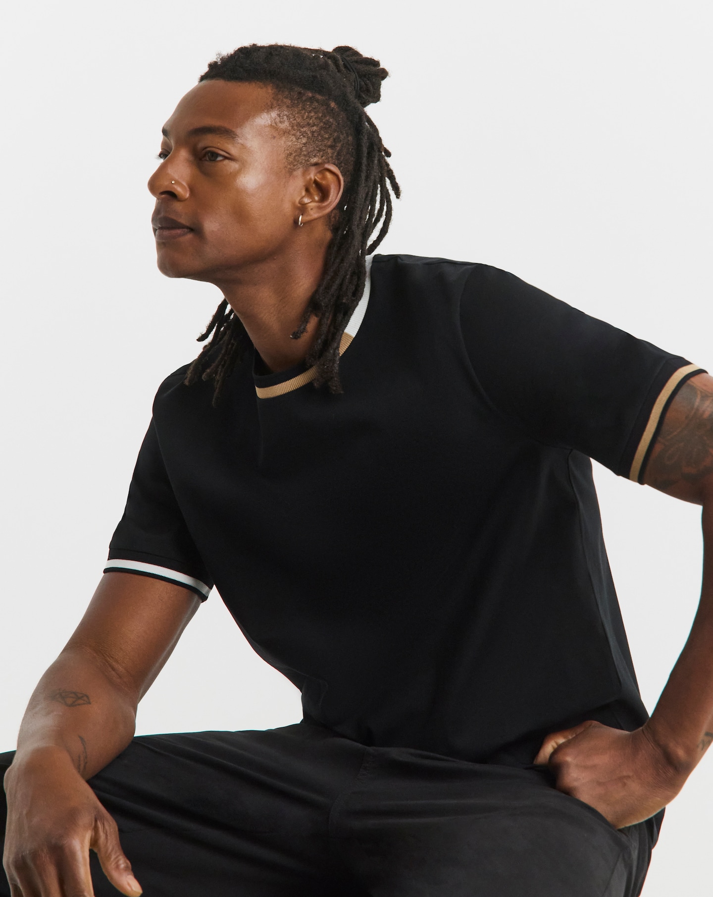 BOSS Tipped Crew Neck Black T-shirt