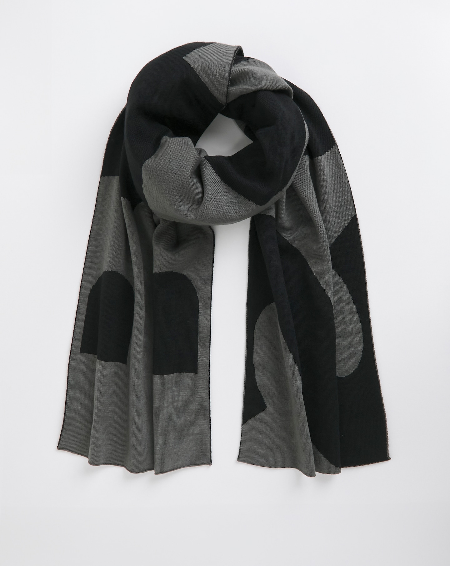 BOSS Black Large Logo Knitted Scarf