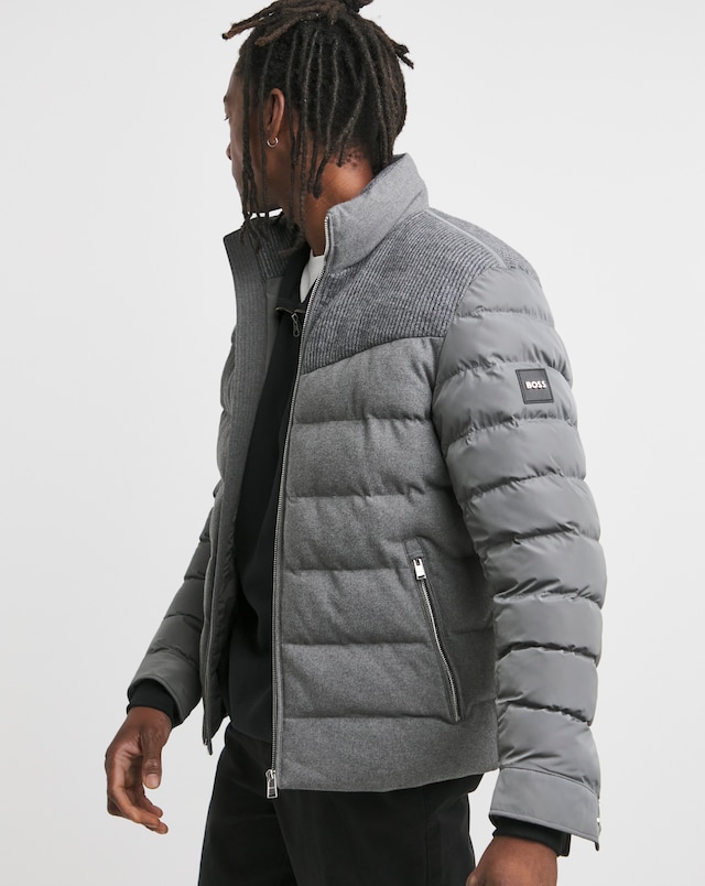 BOSS Grey Padded Jacket