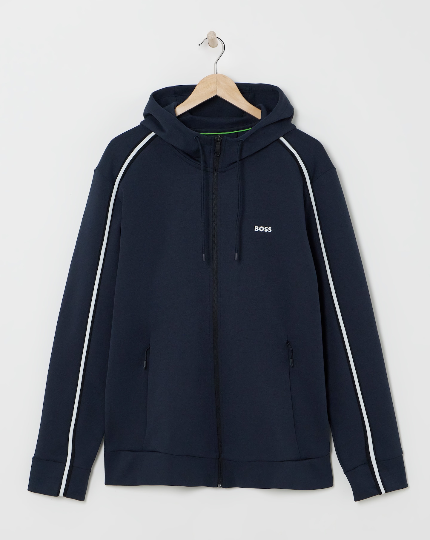 BOSS Dark Blue Oversized Full Zip Hoodie