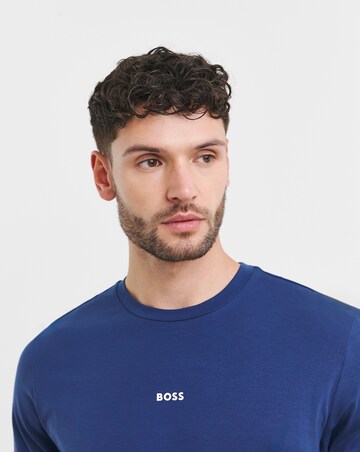 BOSS Classic Short Sleeve Centre Logo T-Shirt - Blue