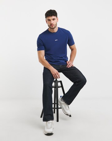 BOSS Classic Short Sleeve Centre Logo T-Shirt - Blue