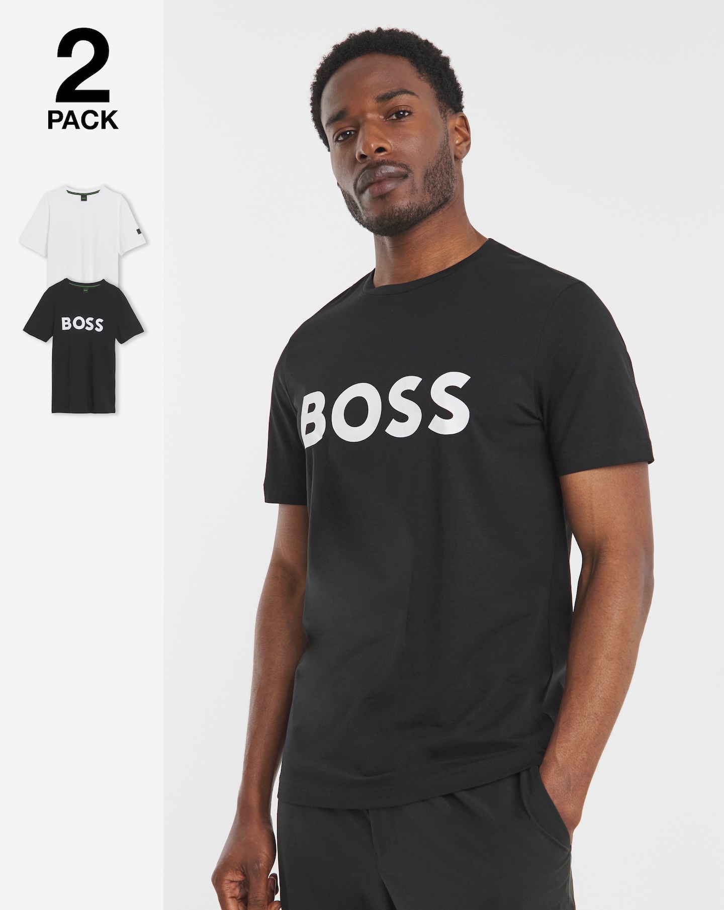 BOSS 2 Pack Short Sleeve Logo T-Shirt