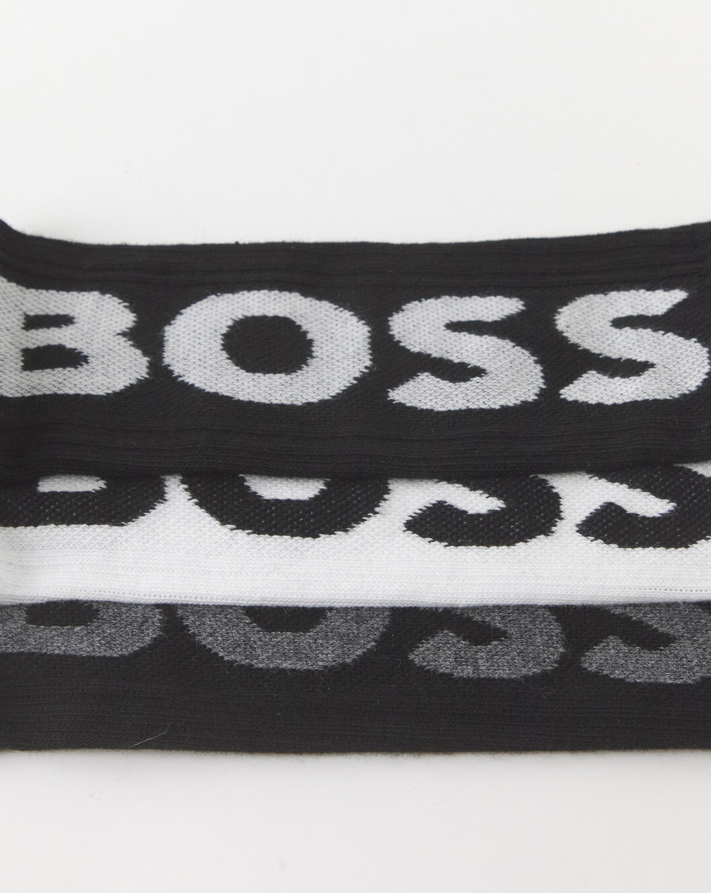 BOSS 3 Pack Rib Logo Sport Sock