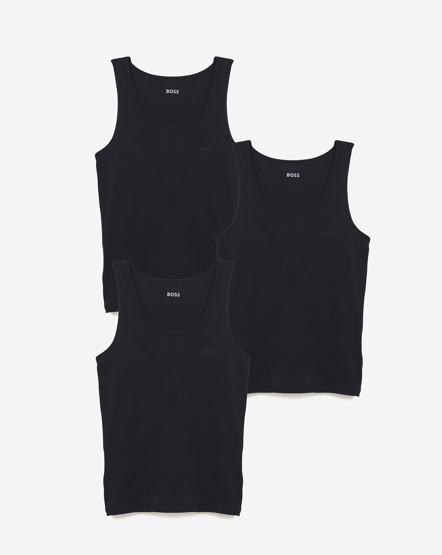 BOSS 3 Pack Classic Rib Lounge Vest