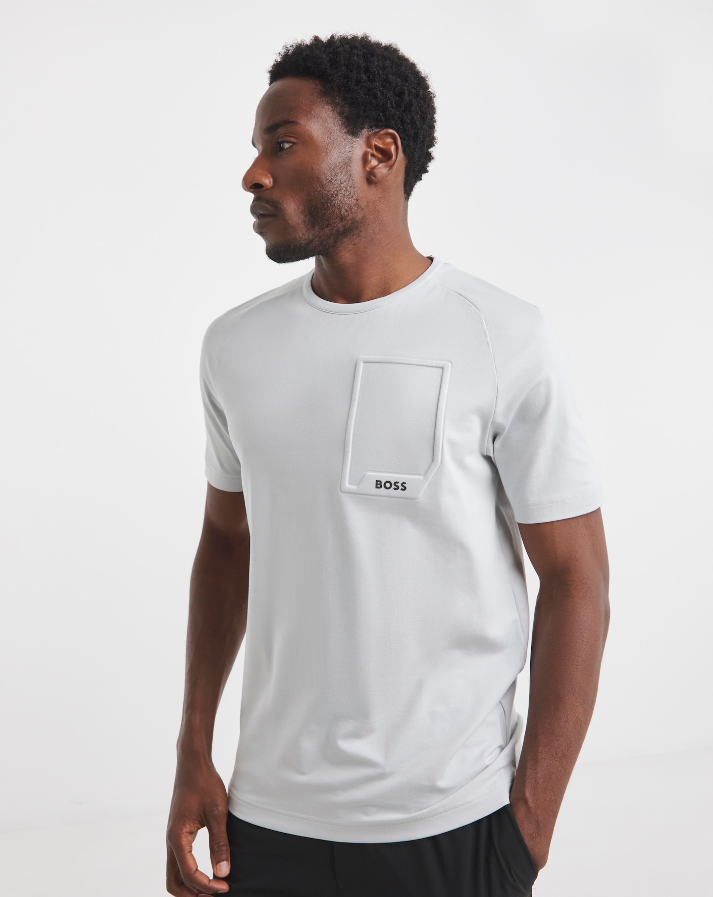 BOSS Tech T-Shirt - Light Grey