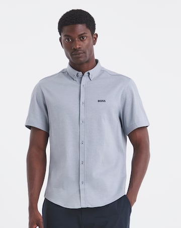 BOSS Classic Short Sleeve Motion Shirt - Light Grey