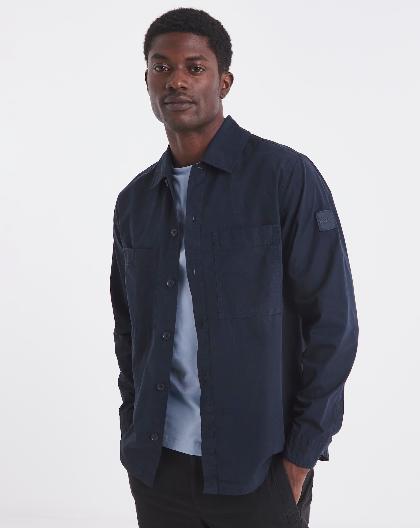 BOSS Pocket Overshirt - Navy