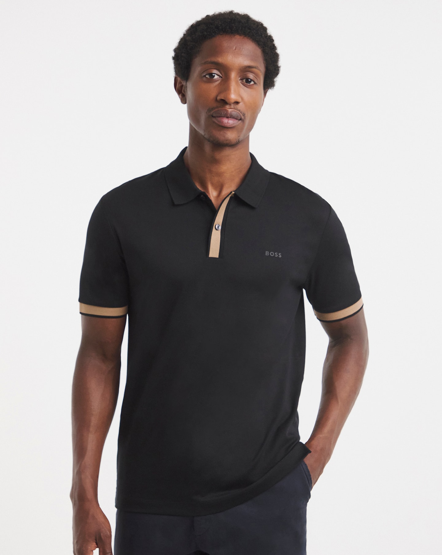 BOSS Slim Fit Polo - Black