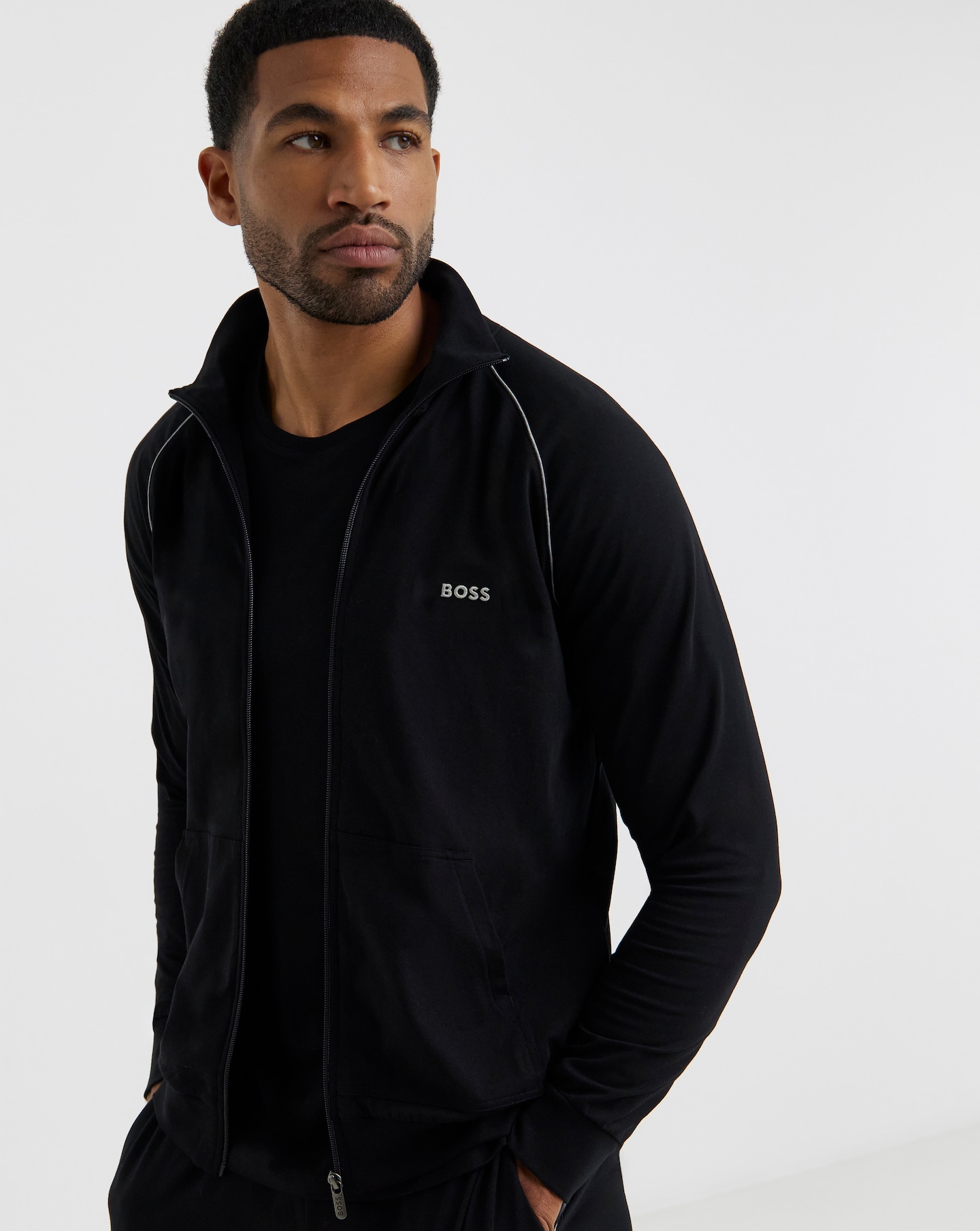 New In - BOSS Lounge Jacket - Black