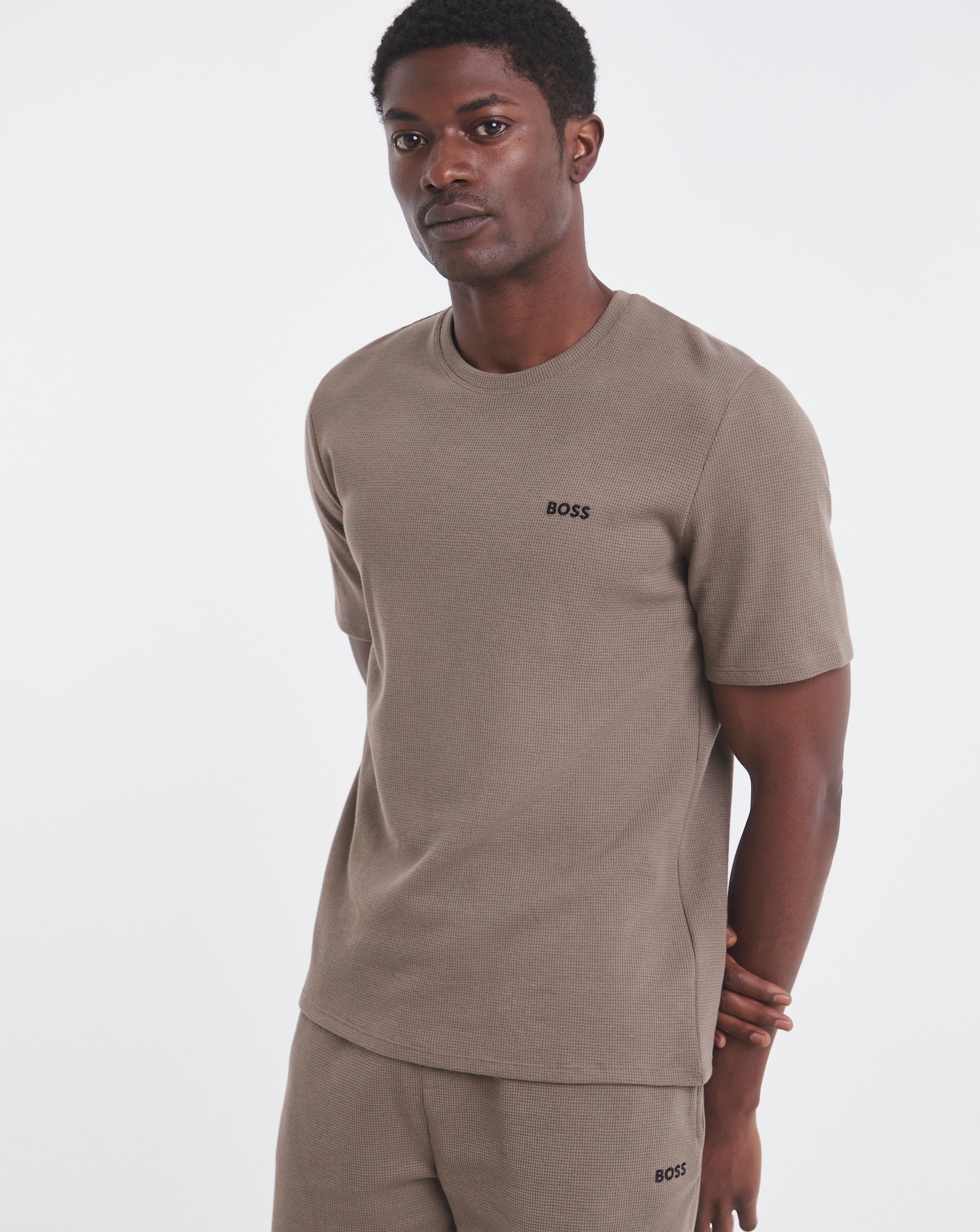 BOSS Waffle Lounge T-Shirt - Brown