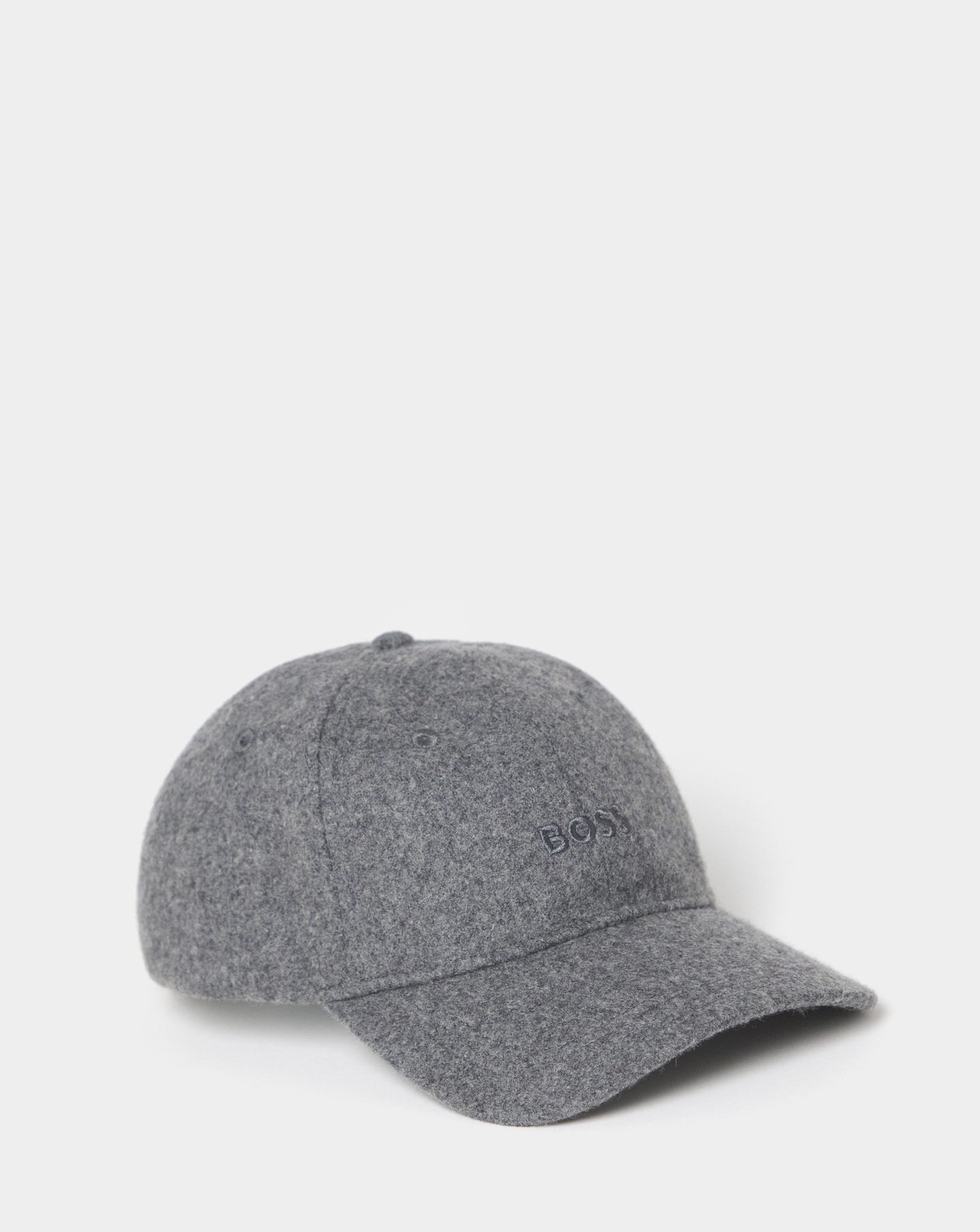 New In - BOSS Wool Logo Cap - Charcoal