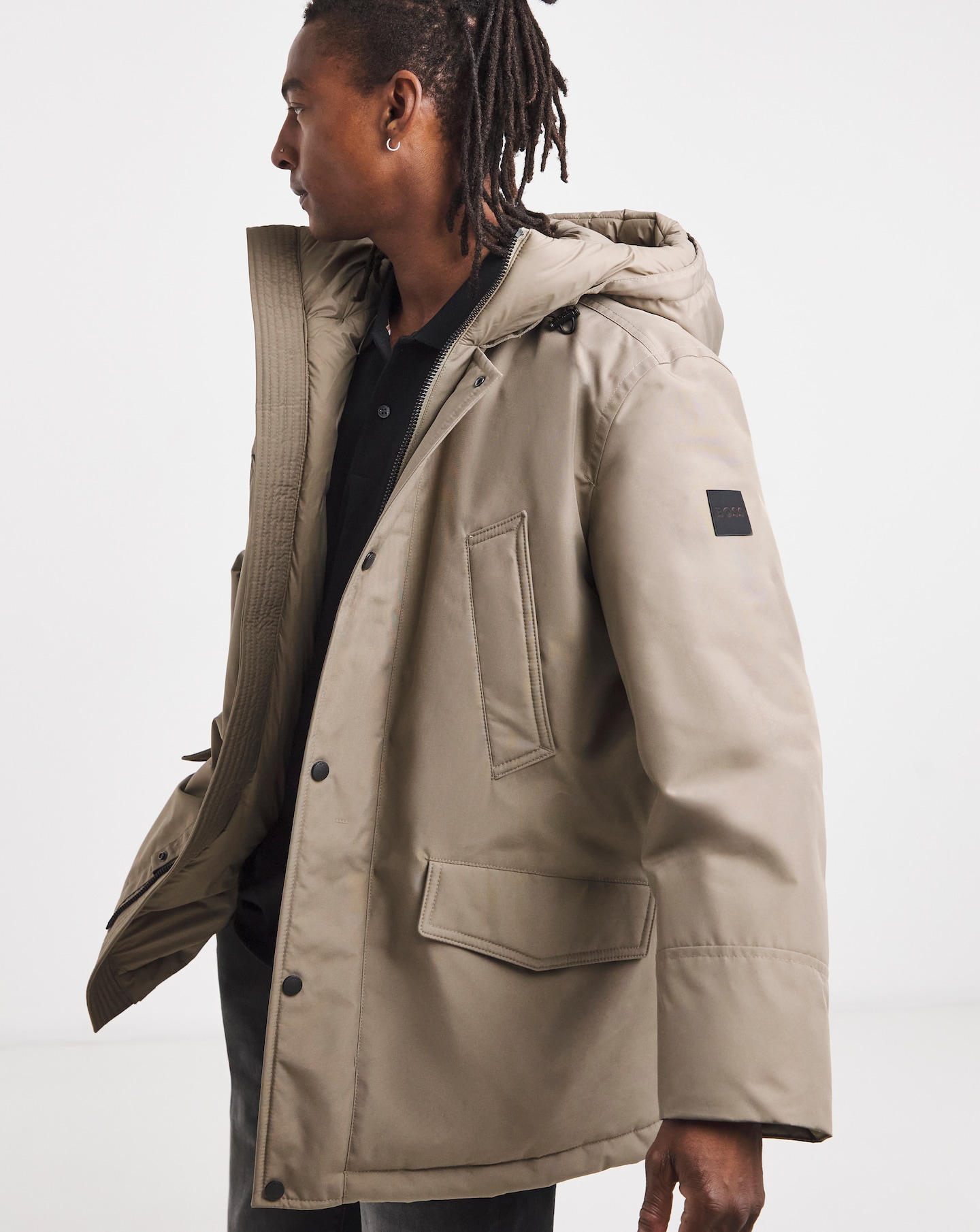 New In - BOSS Padded Parka - Beige