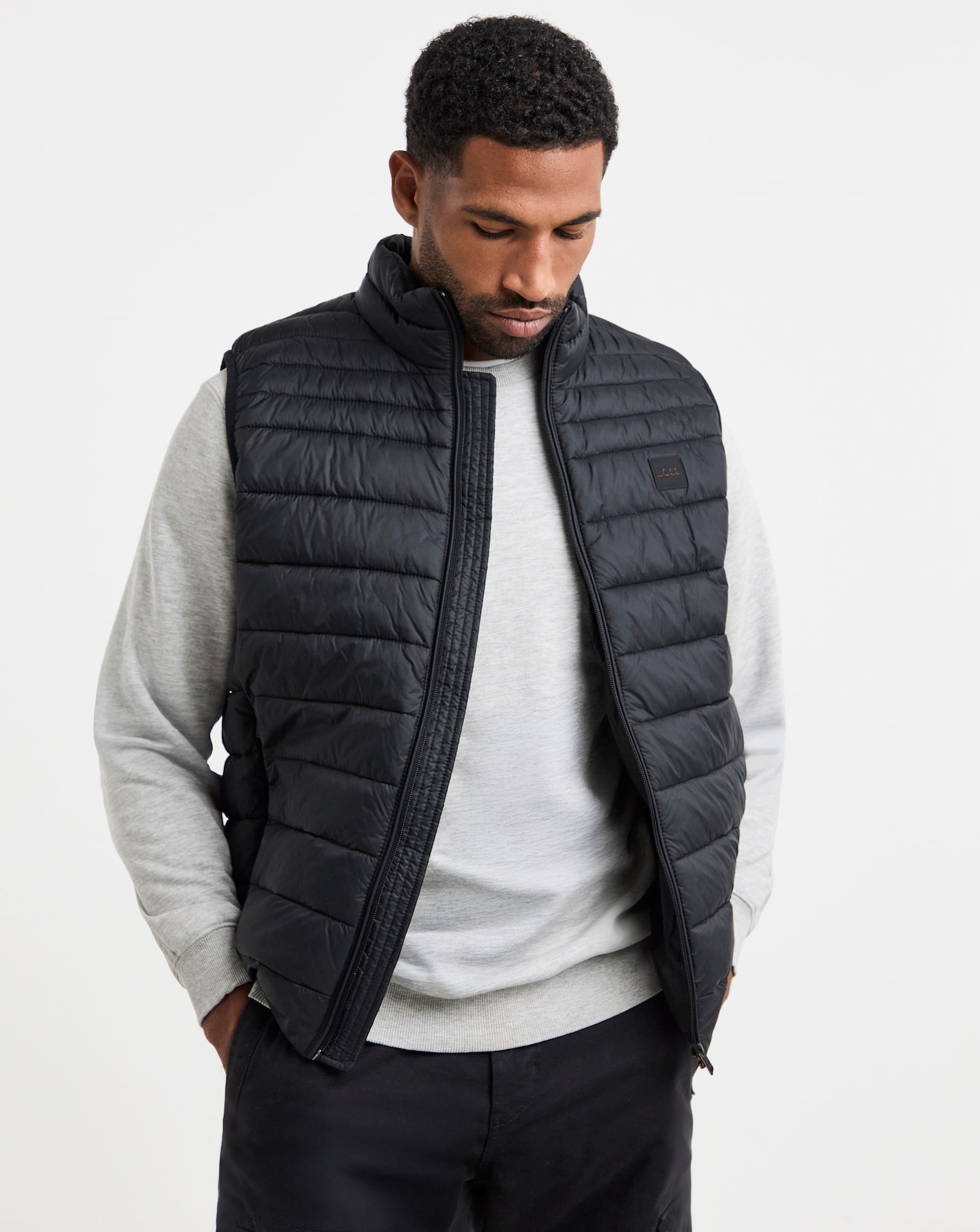 New In - BOSS Padded Gilet - Black