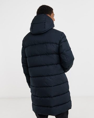 BOSS Longline Padded Coat - Navy